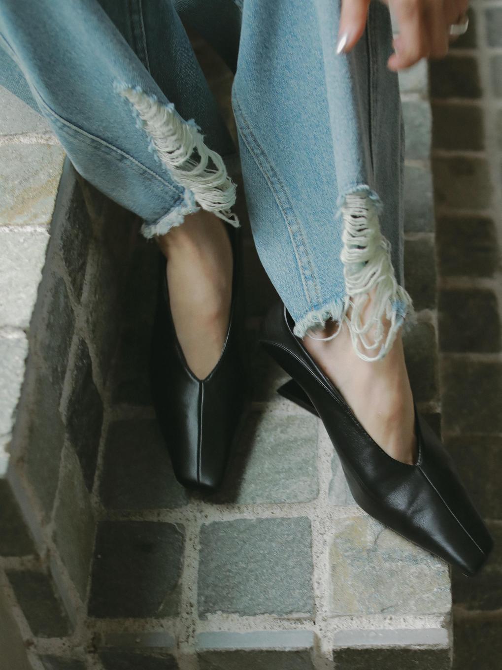 AMERI vintage CONSTRUCTIVE HEEL BABOUCHE