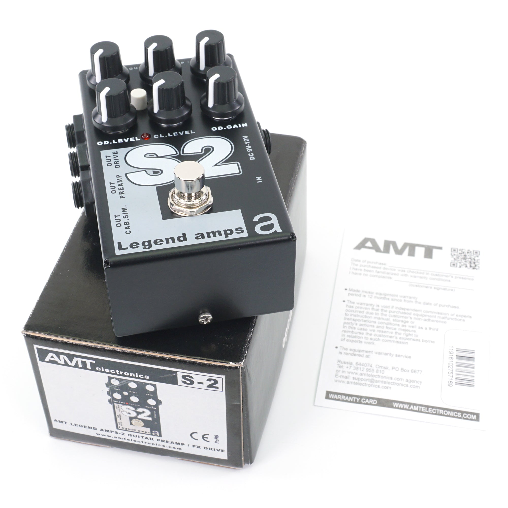 AMT S2 — 2 channels guitar preamp/distortion pedal (Soldano) (w/o