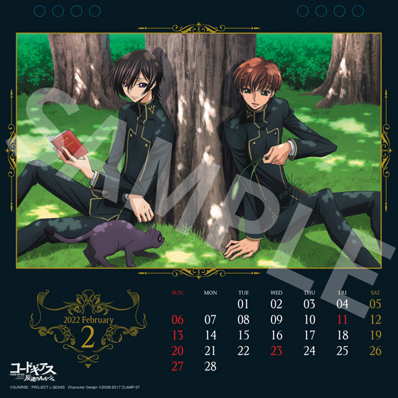 コードギアス」2022年度卓上カレンダーが発売！“反逆のルルーシュ”の