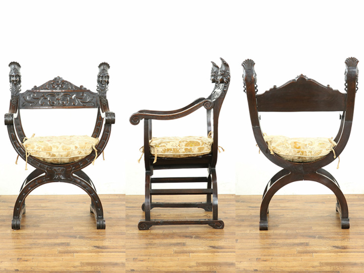 落ち着いた雰囲気とツヤ フランスアンティーク サボナローラチェア