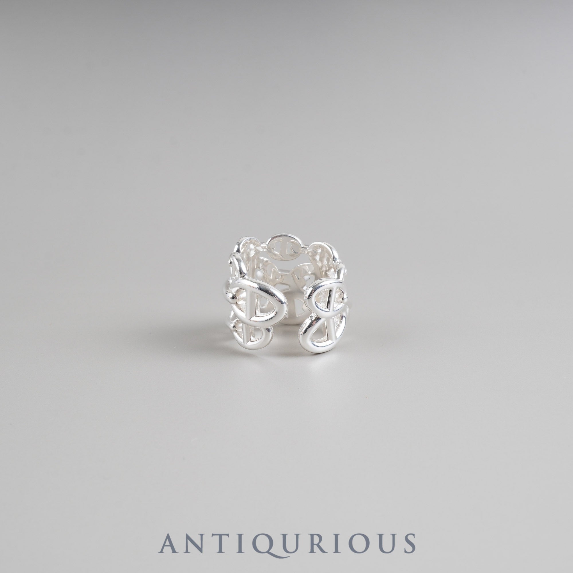 エルメス リング シェーヌダンクル アンシェネ GM SV925 #55 箱 保証書