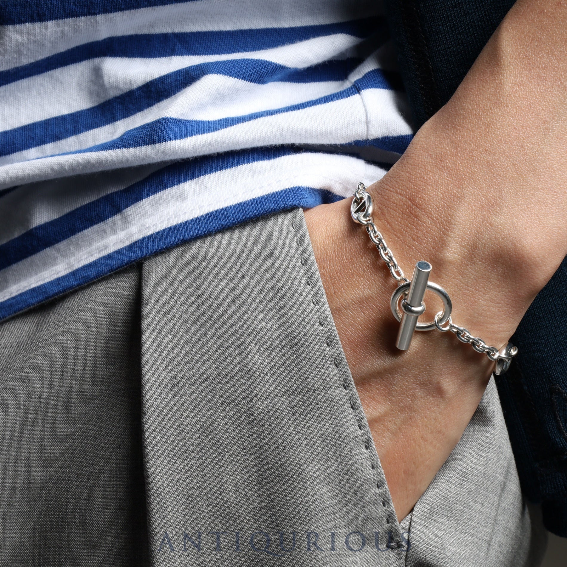 エルメス ブレスレット シェーヌダンクル ファランドール LG SV925 箱