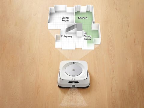 アイロボット、ルンバと連携して床拭き掃除する「ブラーバジェットm6