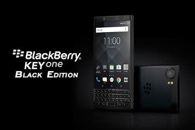 フレームまで黒になったBlackBerry上位モデル「KEYone Black Edition