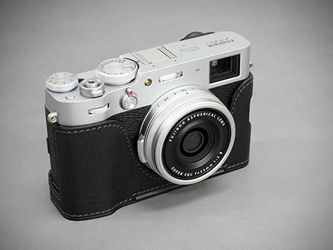 FUJIFILM X100V用のレザーカメラケース - デジカメ Watch