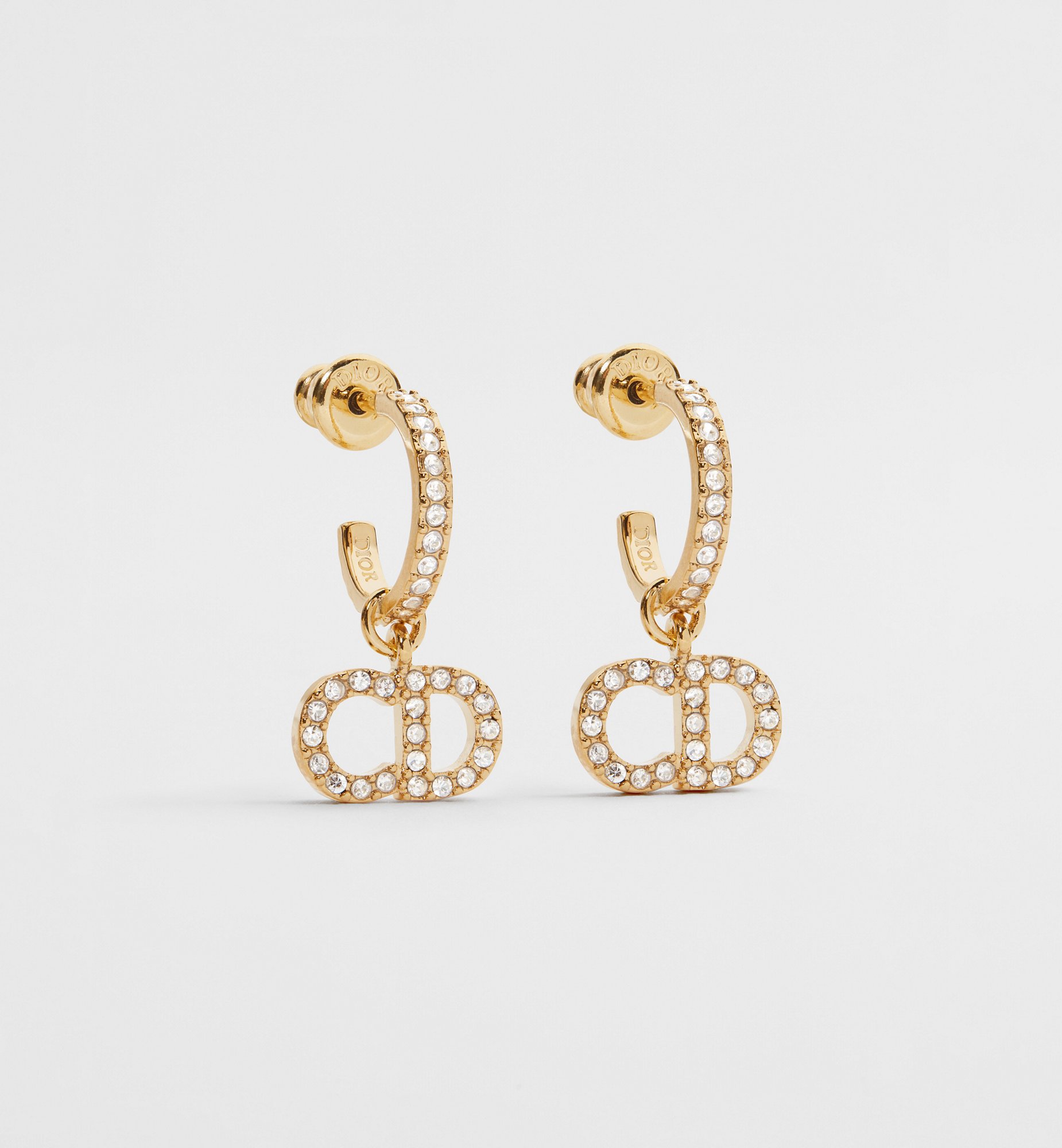 Clair D Lune Earrings Silver-Finish Metal and Silver-Tone Crystals