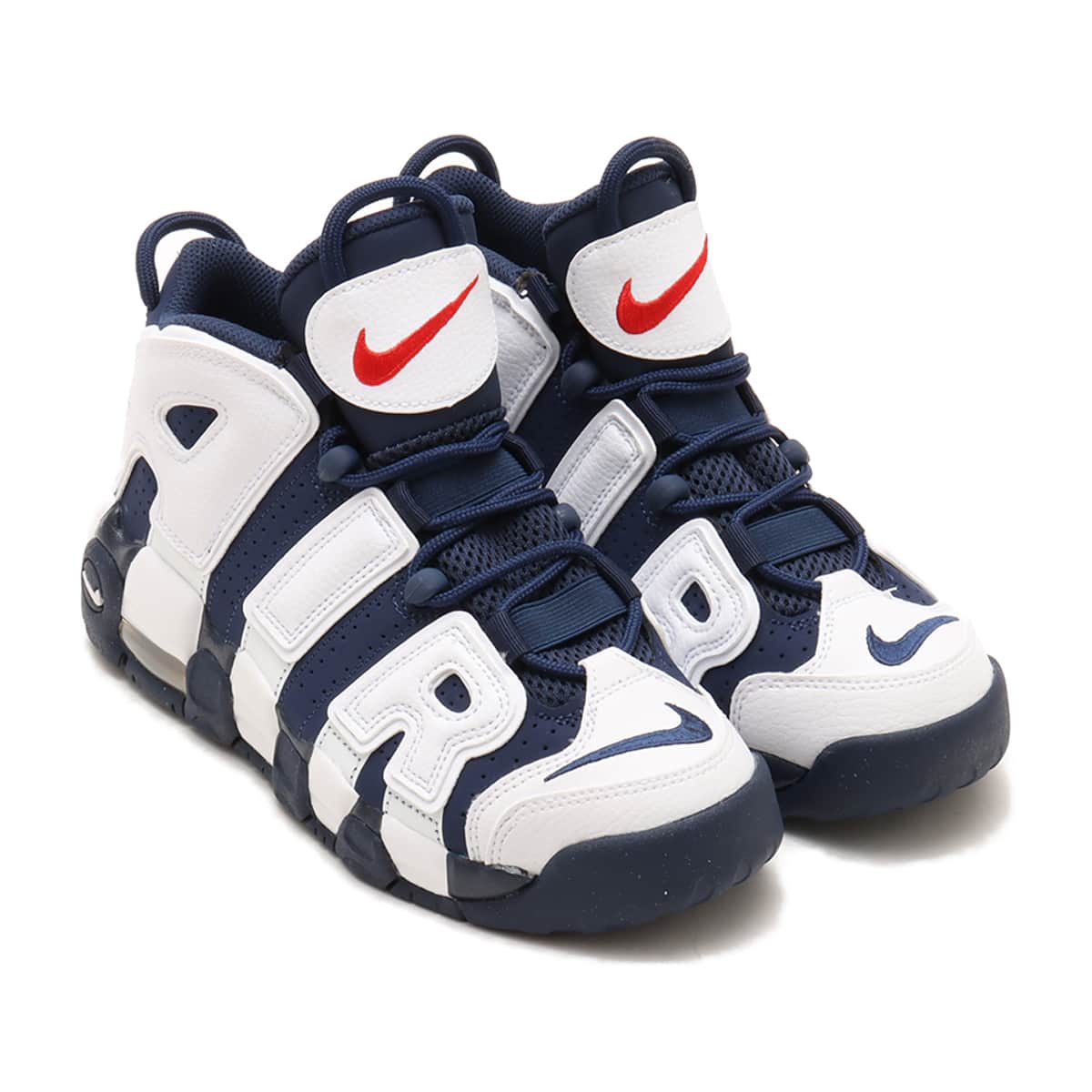 NIKE AIR MORE UPTEMPO (GS) WHITE/MIDNIGHT NAVY-METALLIC GOLD