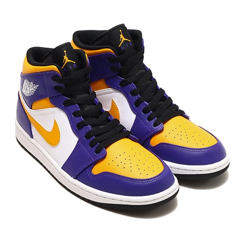 JORDAN BRAND AIR JORDAN 1 MID (GS) DARK CONCORD/TAXI-WHITE-BLACK