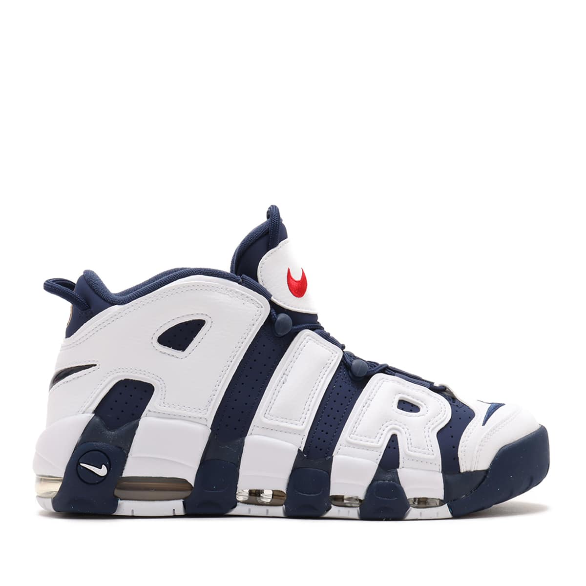 NIKE AIR MORE UPTEMPO '96 WHITE/MIDNIGHT NAVY-METALLIC GOLD