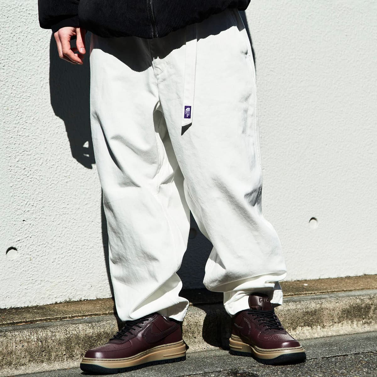 THE NORTH FACE PURPLE LABEL Denim Wide Tapered Pants OFF WHITE