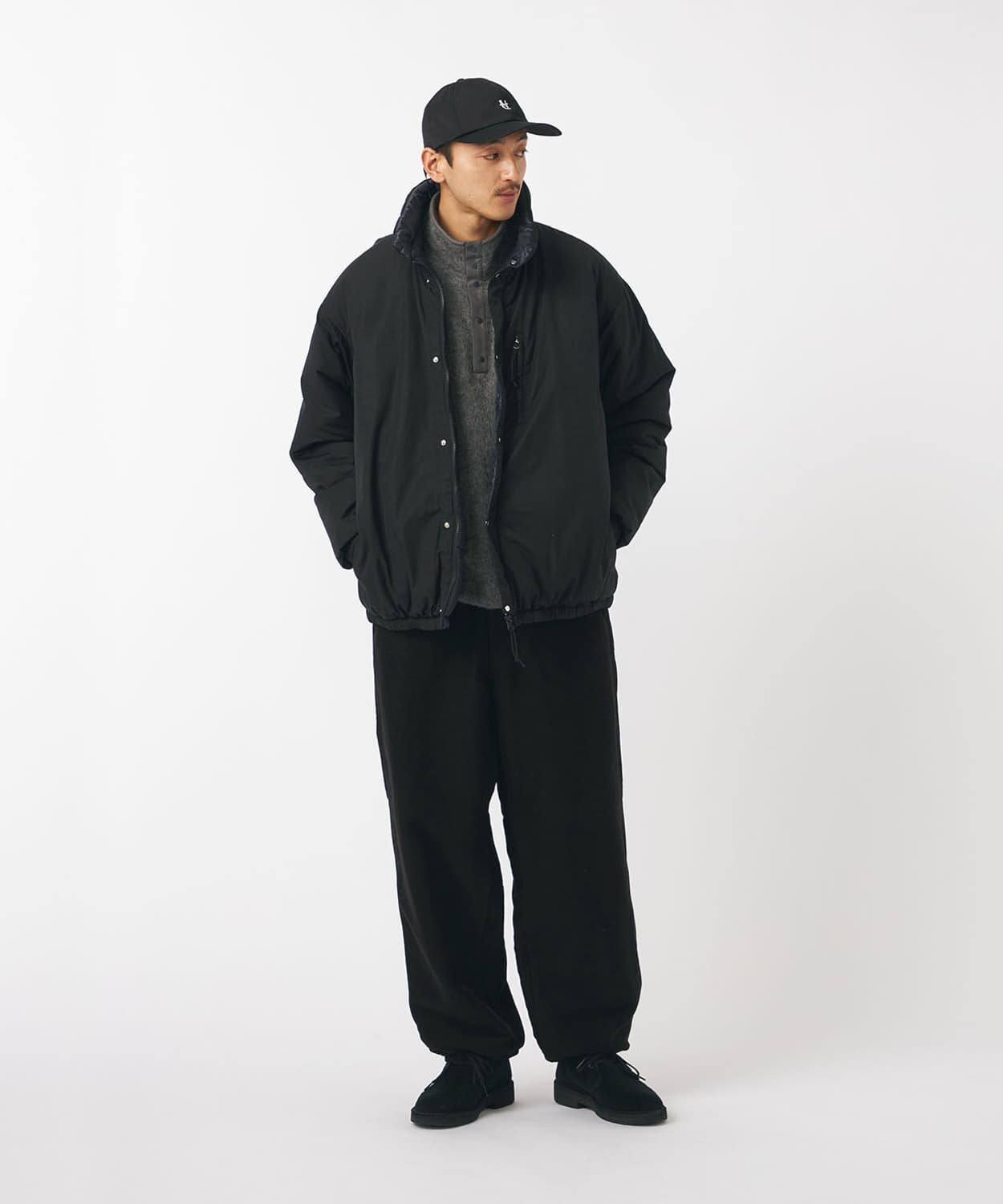 nanamica Reversible Insulation Jacket Black（ナナミカ リバーシブル