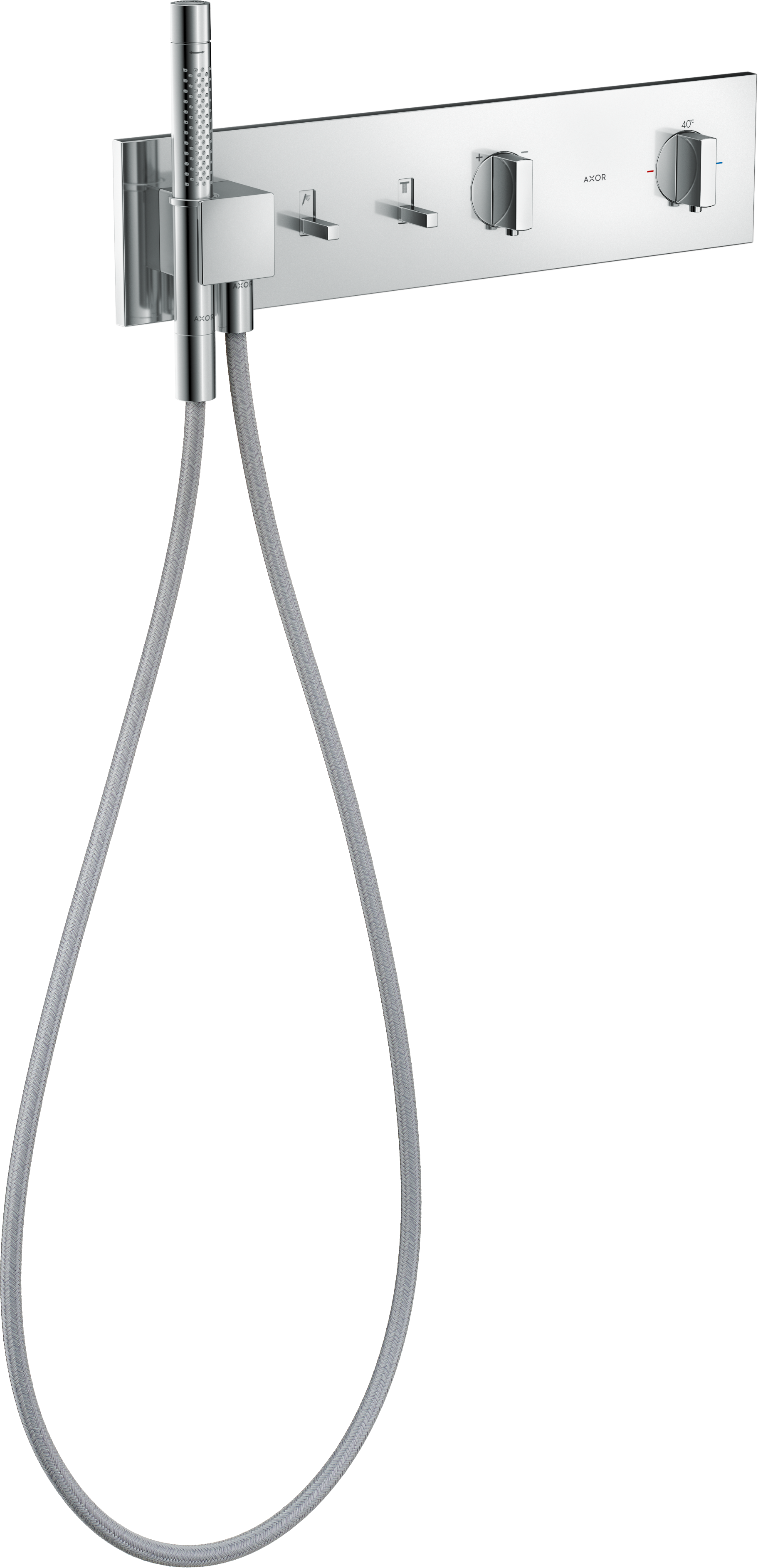 AXOR ShowerComposition シャワー混合水栓: 2ハンドル, 2機能, クロム