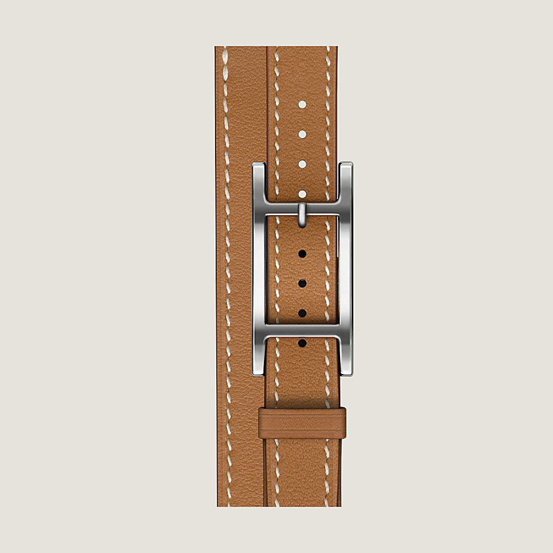 Band Apple Watch Hermès Double Tour 42 mm Hapi Attelage - Beige