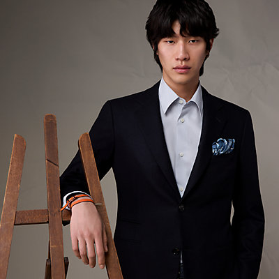 ポケットチーフ - ブルー - メンズ, ネクタイ・スカーフ・マフラー