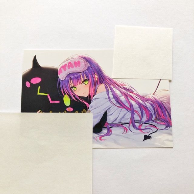 ホロライブ 常闇トワ 誕生日記念2021直筆メッセージ&箔押し複製サイン