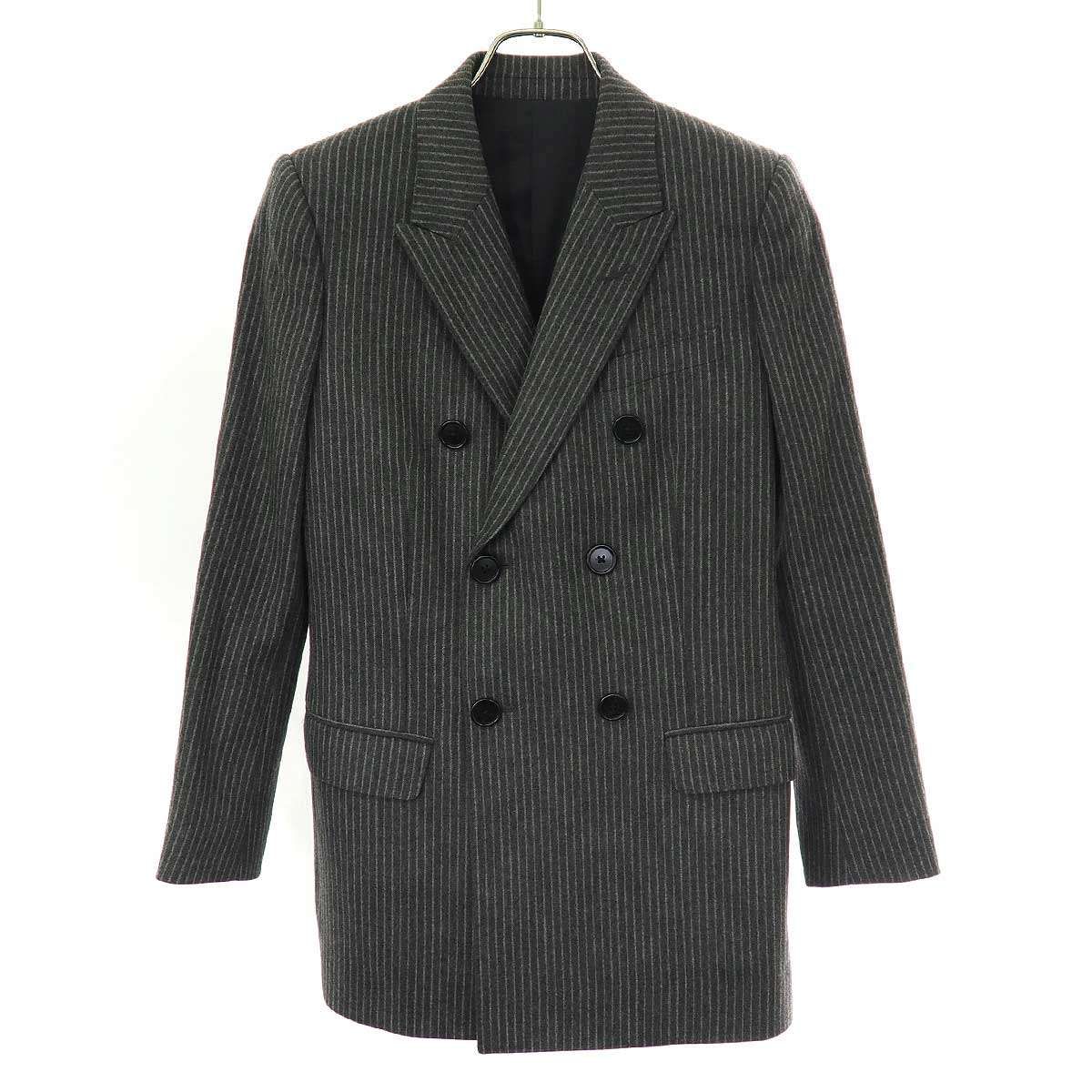 CELINE セリーヌ ストライプ ウールダブルブレストジャケット