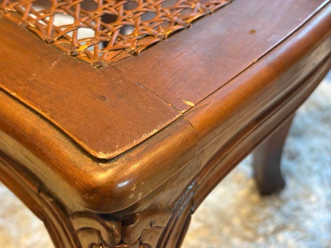 ラタン 籐 ラウンド 英国スタイル 猫脚 クラシック クラシカル 2脚 nz