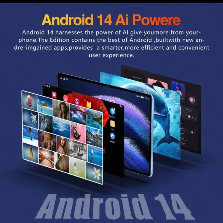 Qetupa 10.1インチ Z50 Android14 タブレット、3GB RAM + 64GB ROM GPS