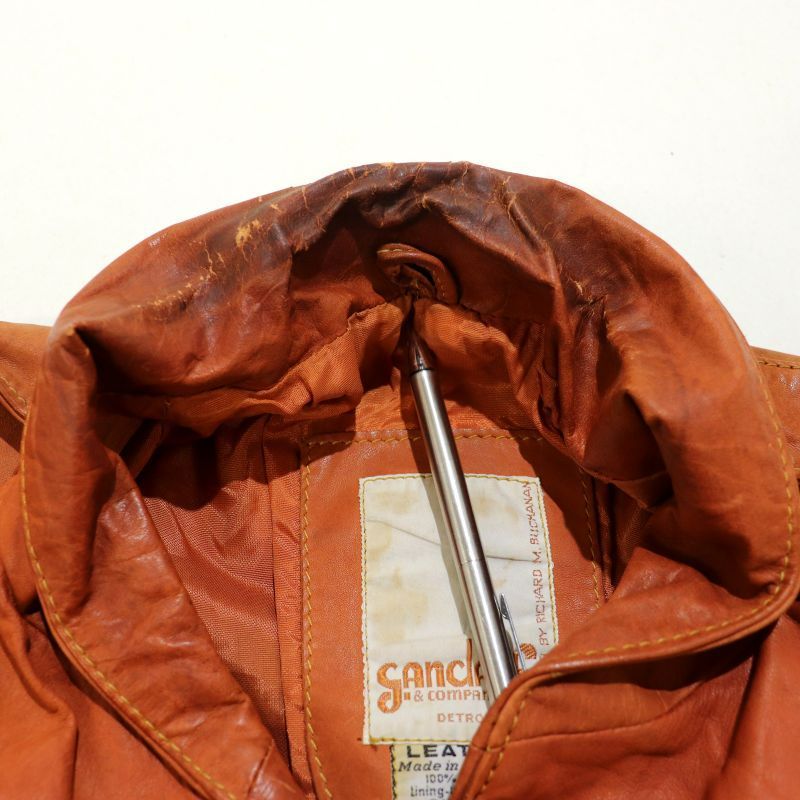 70s vintage gandalf ガンダルフ デザイン レザージャケット メンズ M