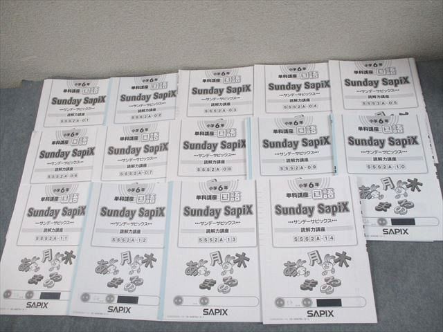 SAPIX サピックス 小6 国語 SS特訓 単科講座 サンデーサピックス 2024