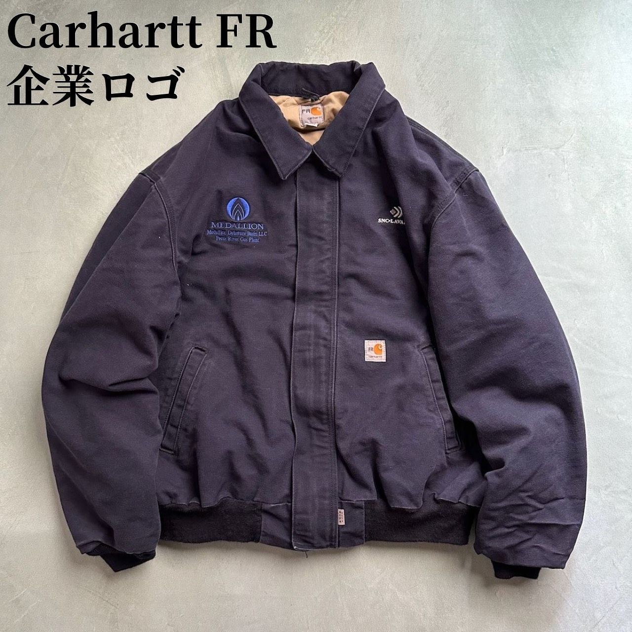 Carhartt FR カーハート 企業ロゴ ダック地 ワークジャケット ネイビー
