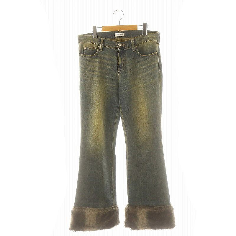 ラグアジェム LAGUA GEM 24AW FAUX FUR フレアデニムパンツ ストレ