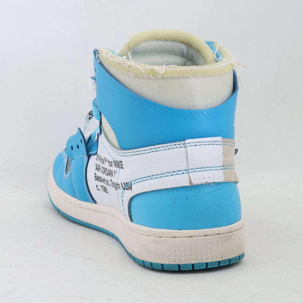 26cm NIKE × OFF-WHITE Air Jordan 1 High UNC White/Dark Powder Blue