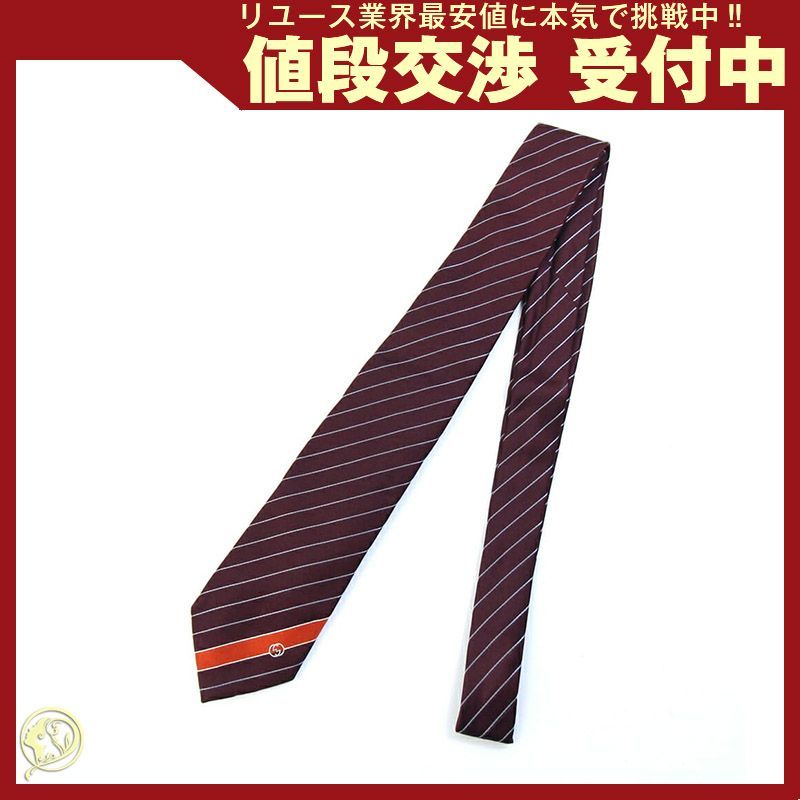 グッチ ネクタイ 408866 ボルドー シルク100％ - メルカリ