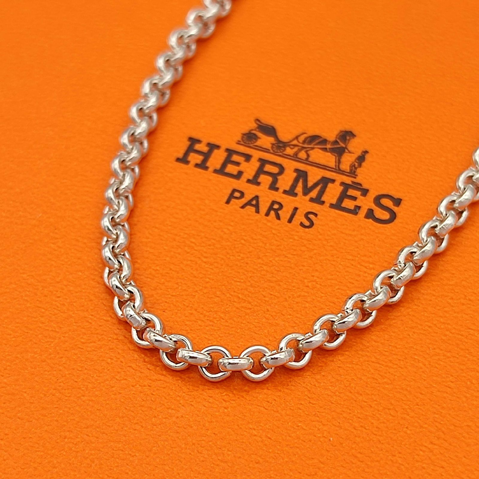 美品】HERMES エルメス セリエ チェーンネックレス シルバー925 40