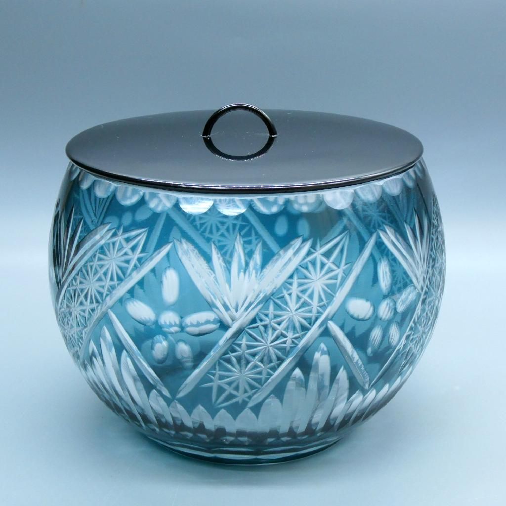 ガラス製水指 義山ハンドカット水指 茶道具 - メルカリ