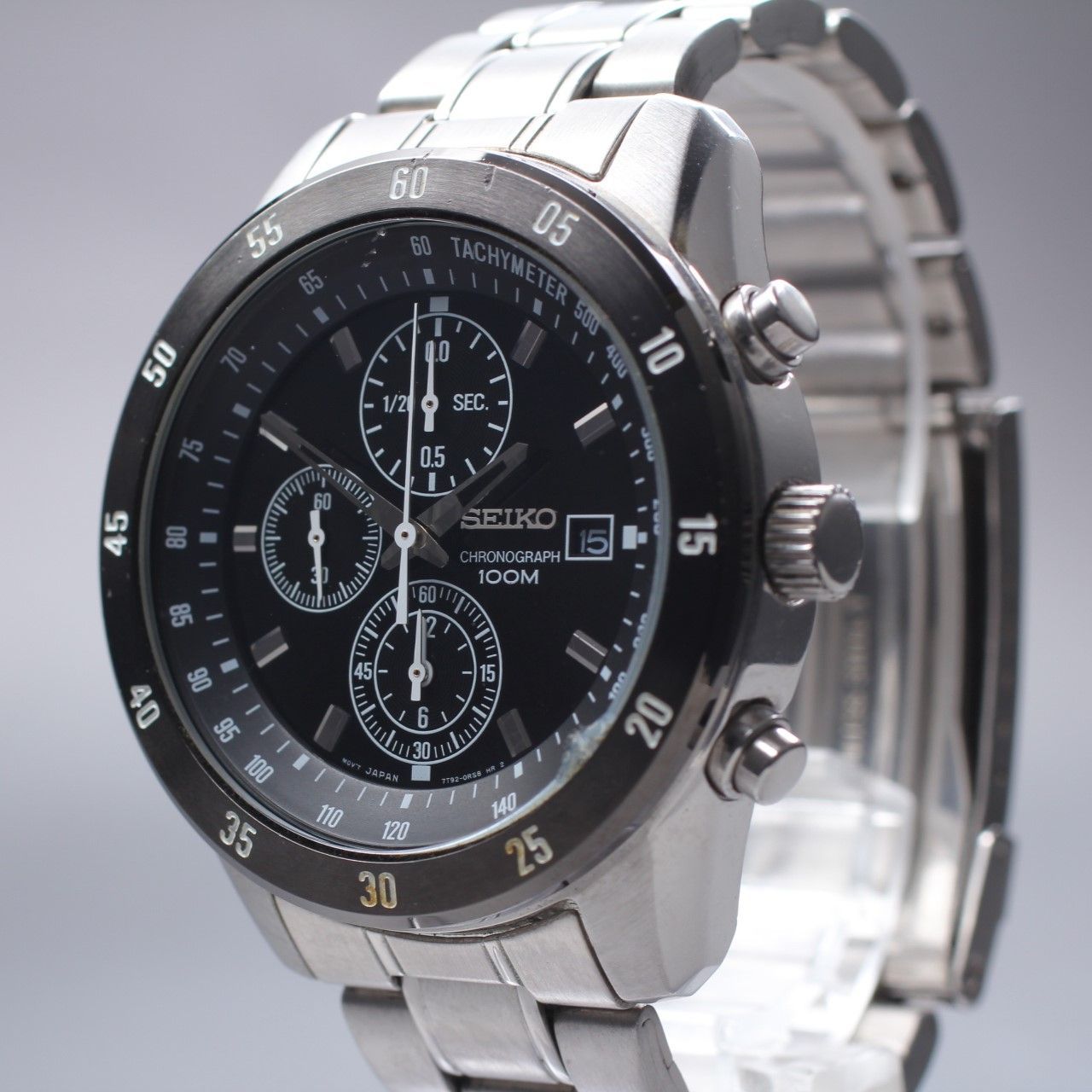 SEIKO セイコー クロノグラフ 7T92-0LV0 メンズ腕時計 本体のみ【使用