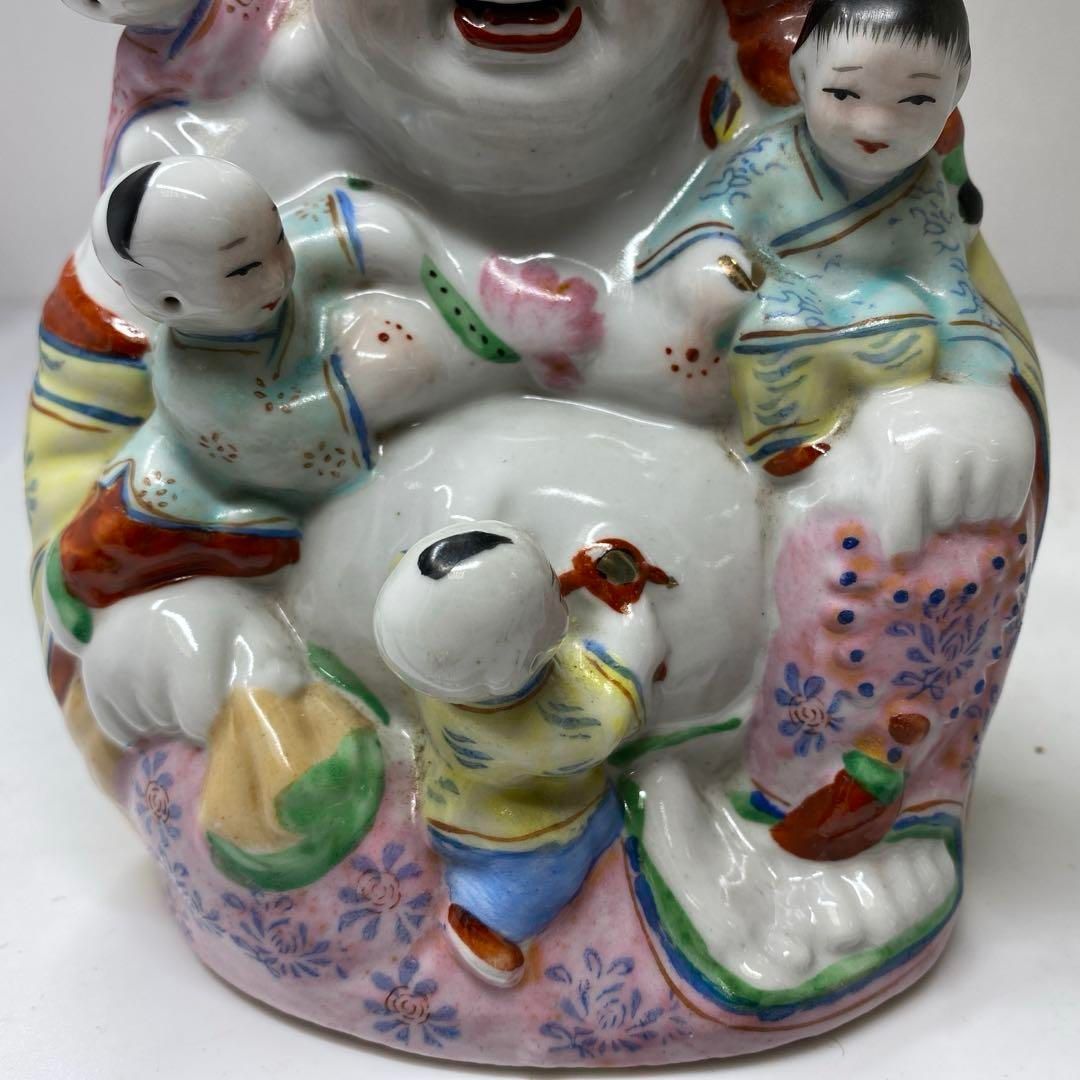 中国清時代 粉彩布袋 西江印 高さ約26㎝ 東Y7-1224☆2Fトヒチサ 中国清