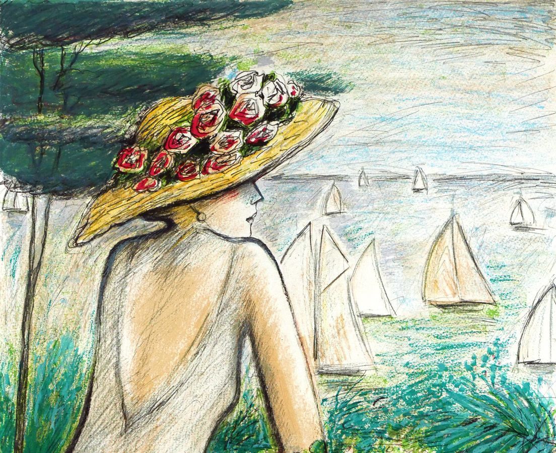 ジャン ピエール カシニョール、【夜】、希少画集画、新品高級額、額装