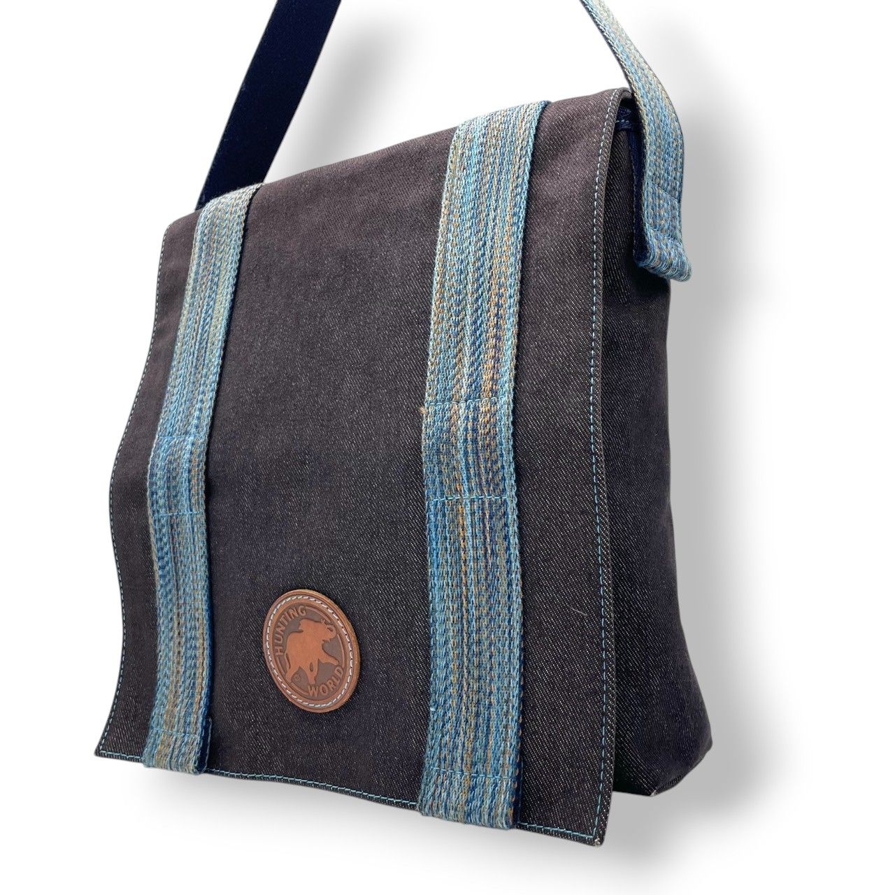 ハンティングワールド ショルダーバッグ メッセンジャー デニム