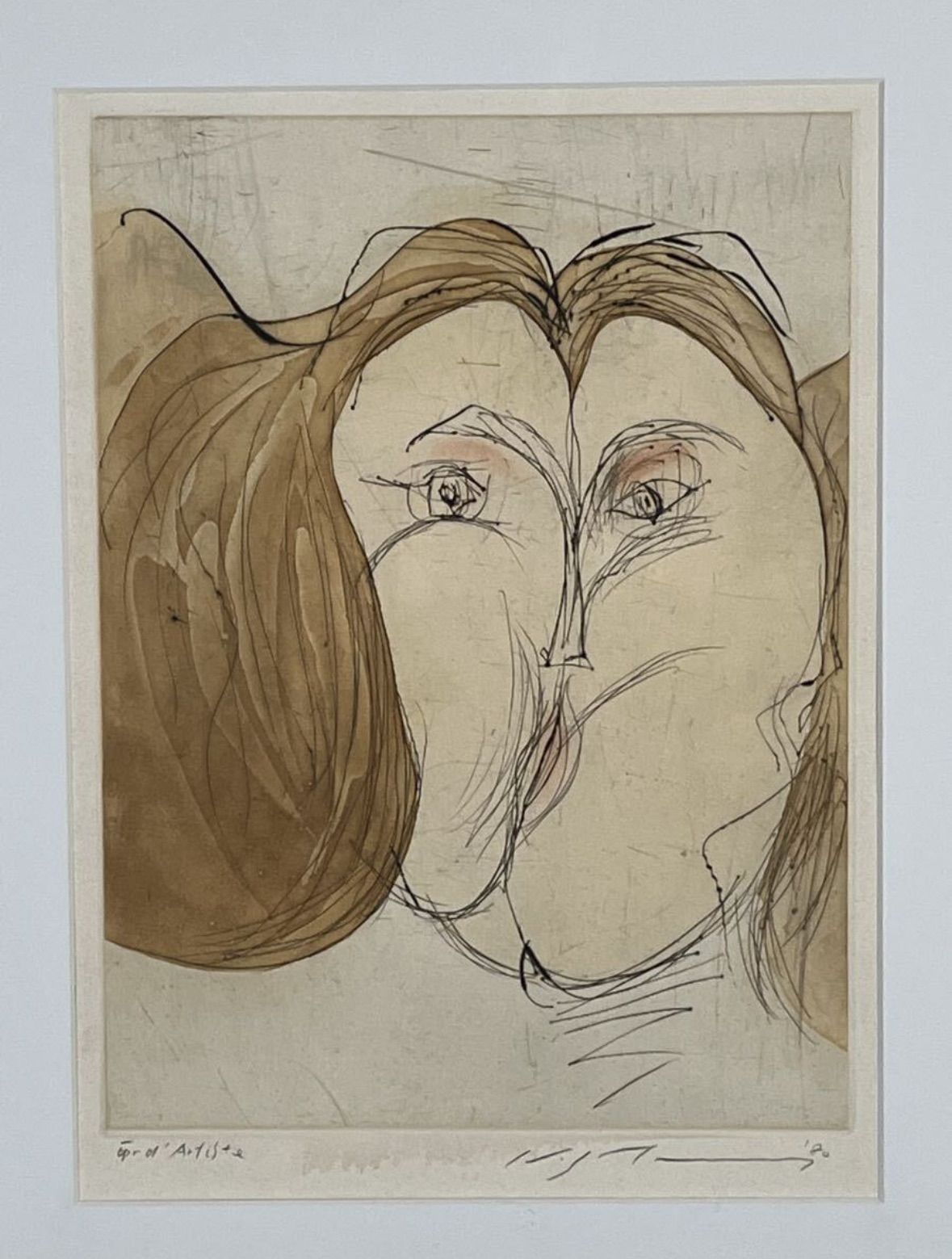 真作】池田満寿夫「氷菓子を食べてはいけない」1964年 銅版画 直筆