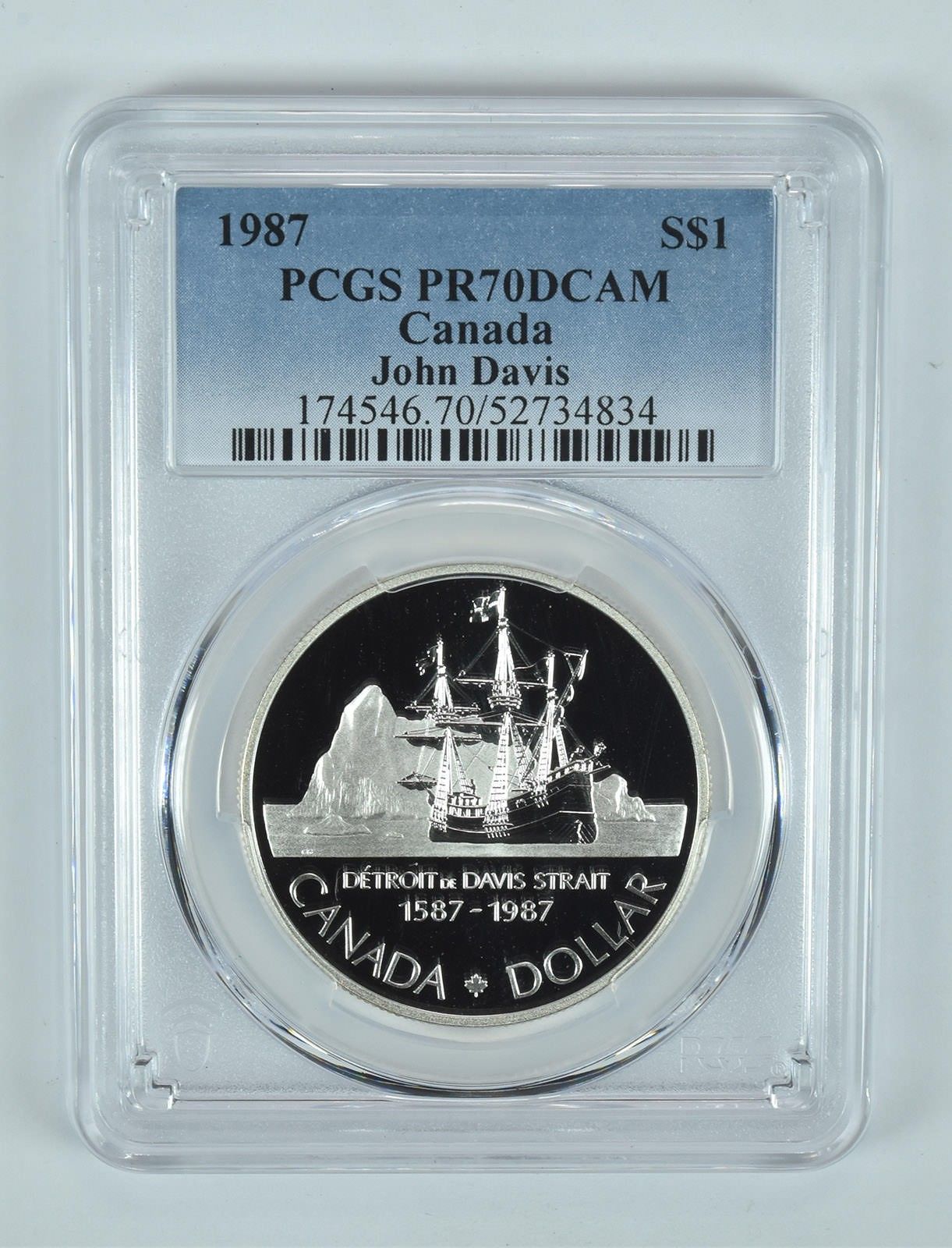 最高鑑定 極美品 PCGS-PR70 DCAM カナダ 1986 銀貨 最高鑑定 極美品