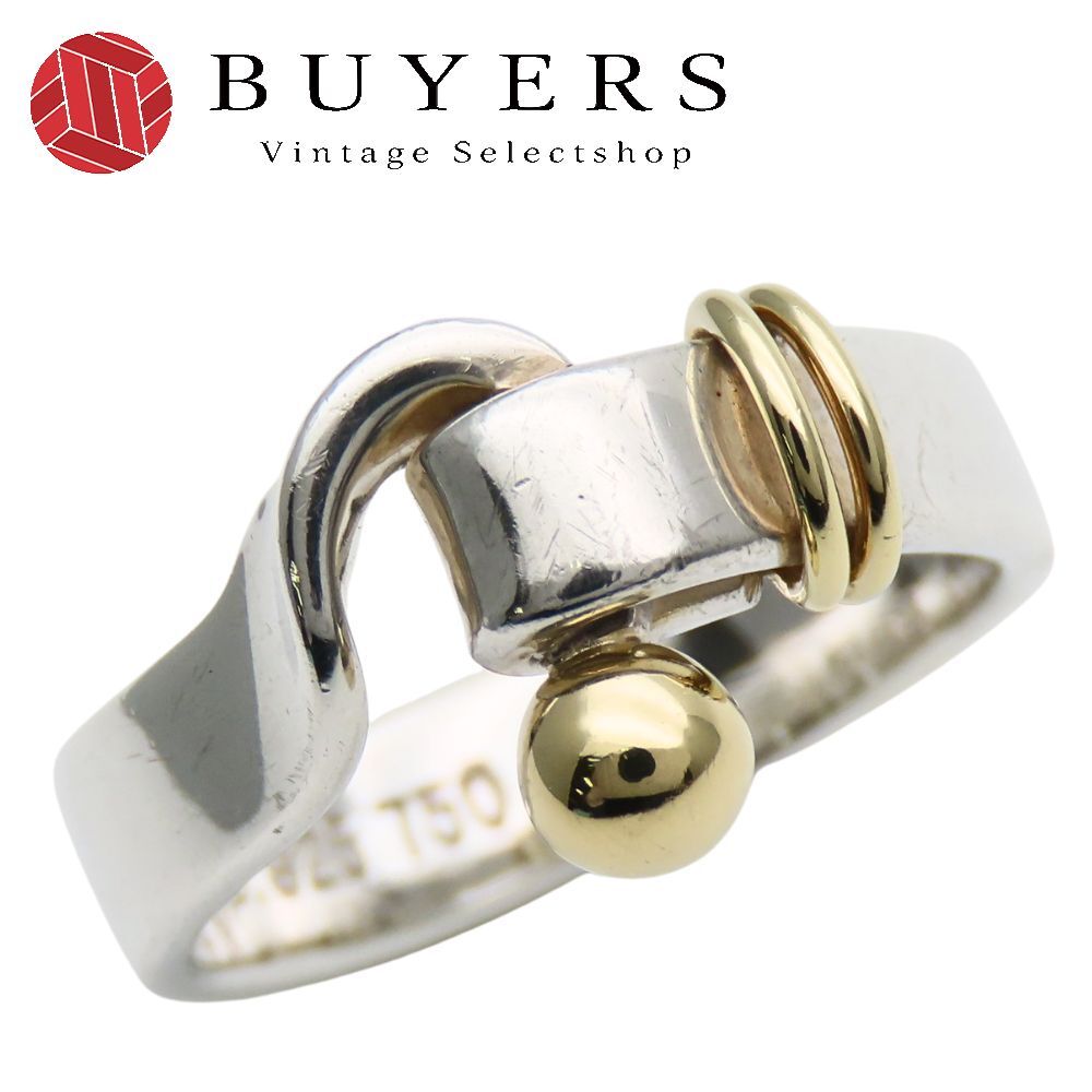 中古】 ティファニー リング・指輪 フック＆アイ シルバー925 K18YG 約