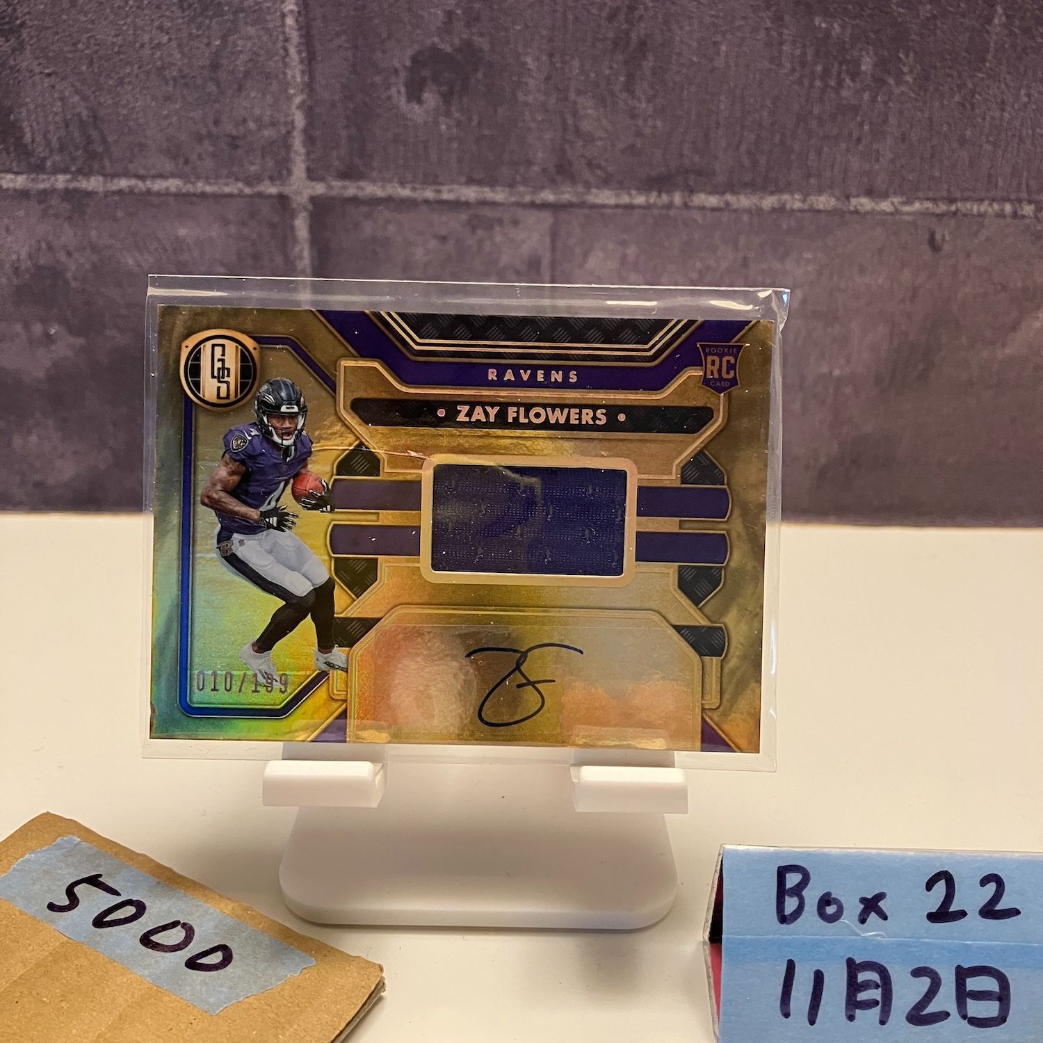 2023 Panini Gold Standard Zay Flowers 010/199 直筆サインカード