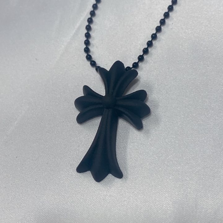 送料無料】ラバークロスネックレス 十字架 シリコン ロング ユニ