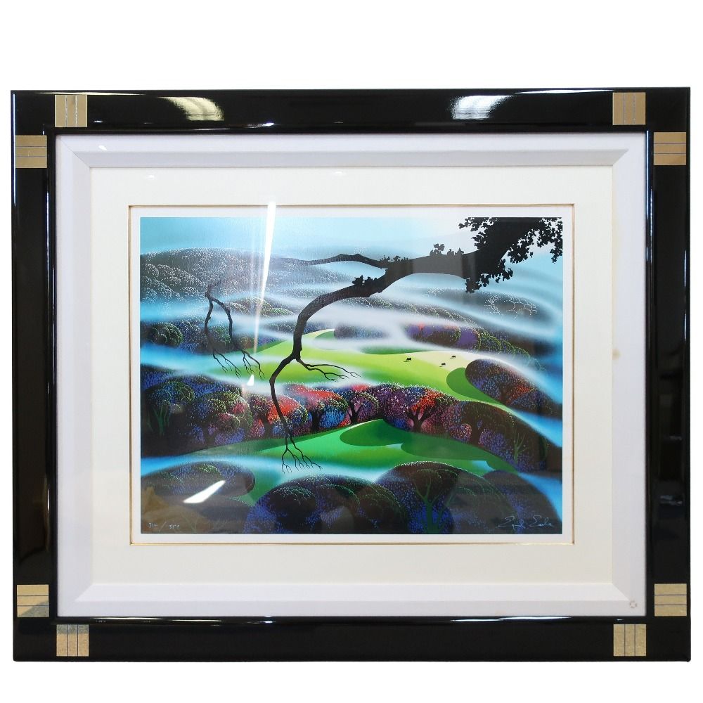 ☆定価70万 真作アイベンロール 霧に覆われた山 本人サイン有り