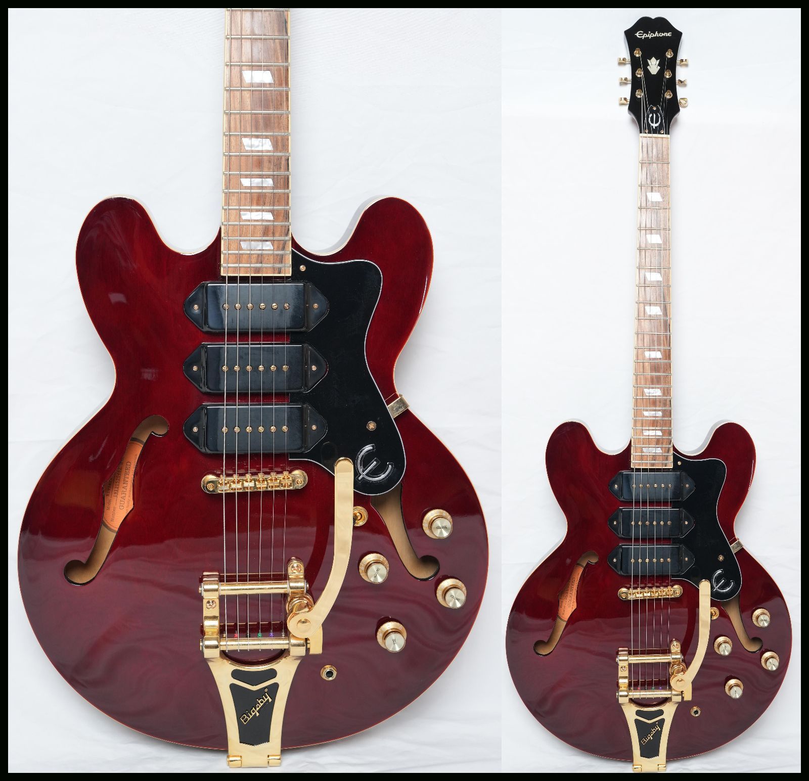 ☆Epiphone☆Riviera P93 WR セミアコ P-90×3 Bigsby搭載 2019年製 美