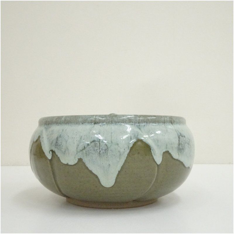 W67 水指 『即中斎好 萬古捻梅』『福森比路志 造』 共箱 茶道具 W67