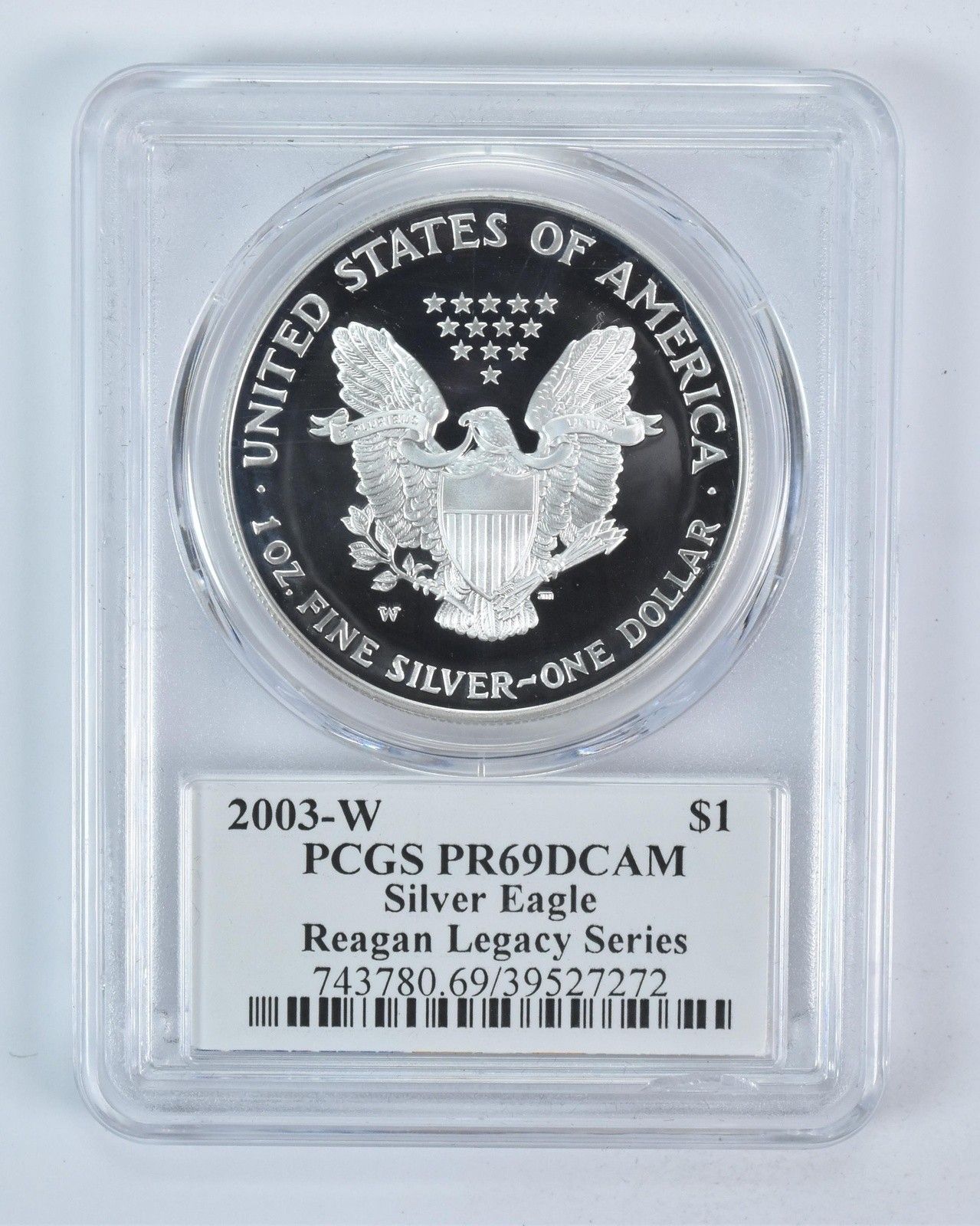 PR69 DCAM)アメリカ合衆国 シルバー イーグル銀貨 2003 W 2003-W