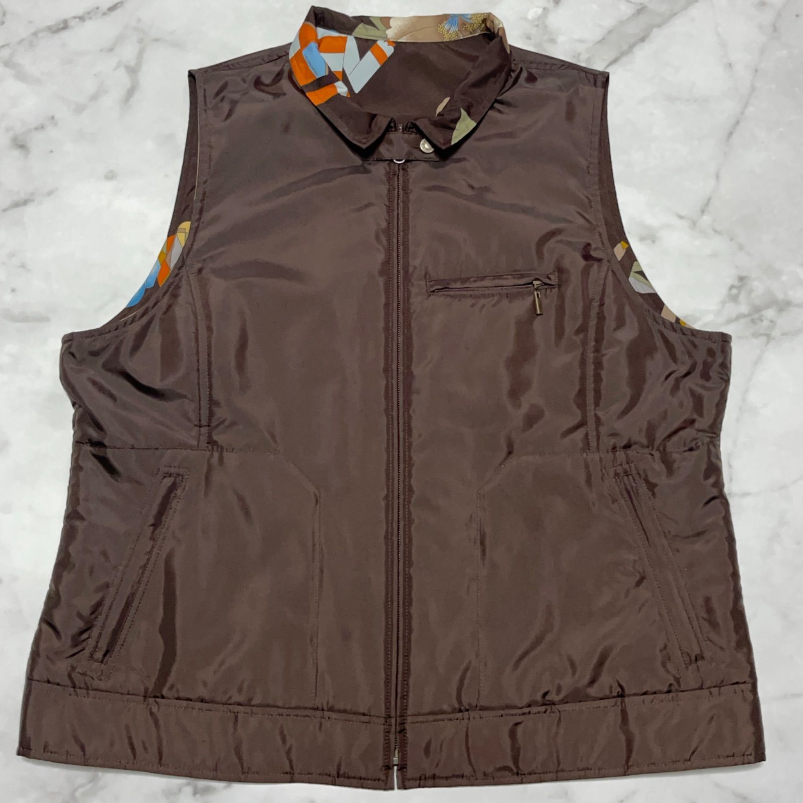 LEONARD レオナール リバーシブル ベスト キルティング 44 楽天市場