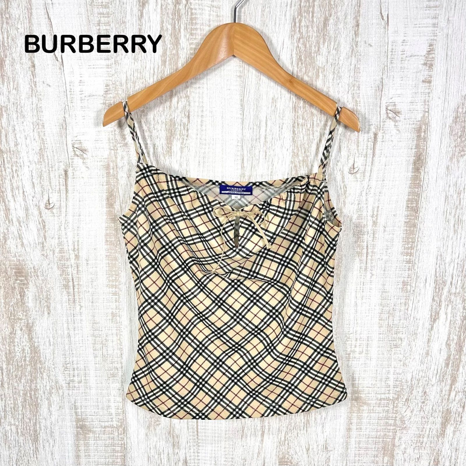 美品 BURBERRY BLUE LABEL バーバリーブルーレーベル フロントリボン