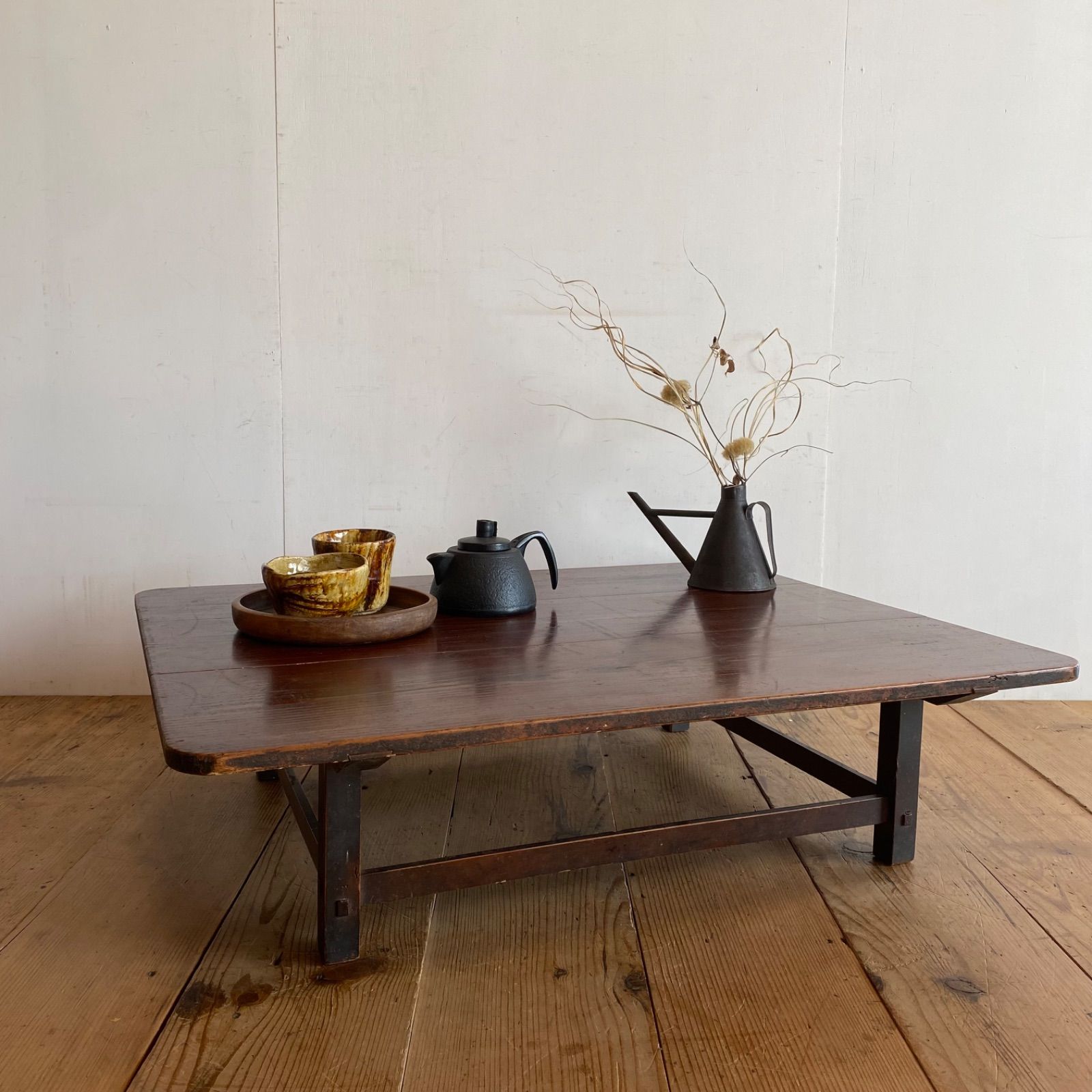 アンティーク ローテーブル 座卓 ちゃぶ台 無垢材 Y641 - メルカリ