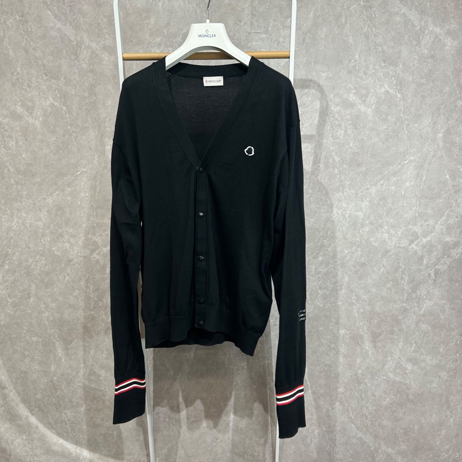 MONCLER モンクレールフラグメント ニットカーディガン黒S - メルカリ