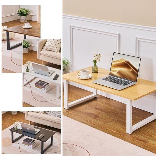 VECELO ローテーブル 幅90×奥行45×高さ32cm リビングテーブル コーヒー