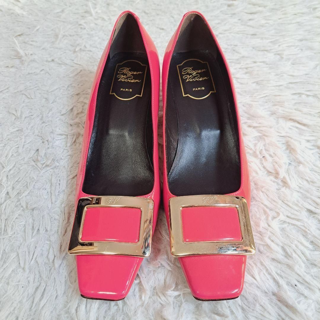 人気✨ROGER VIVIER ロジェヴィヴィエ トランペット スクエアバックル