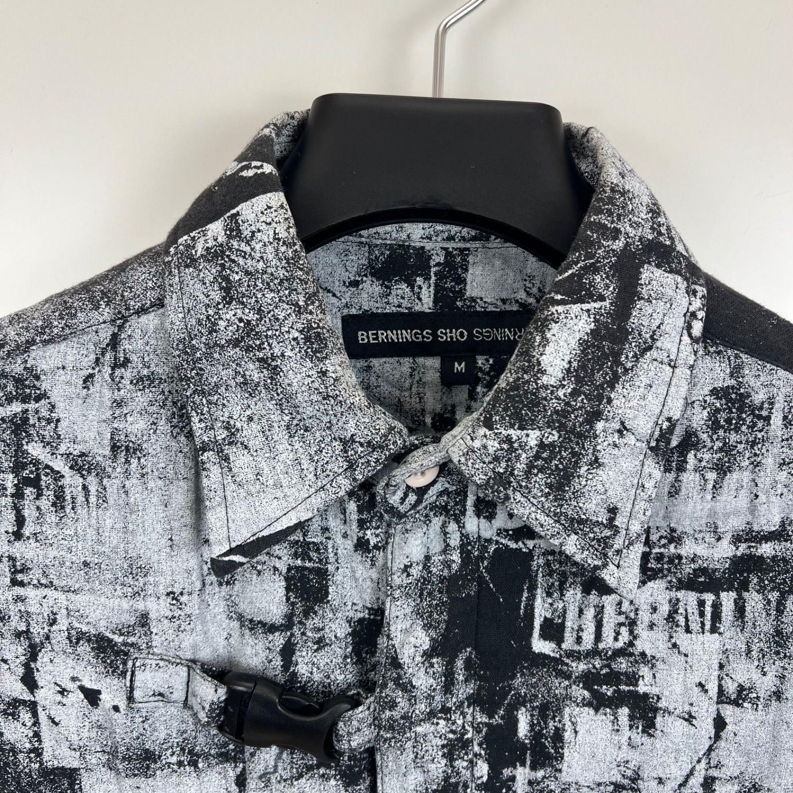 BERNINGS SHO 00s y2k archive strap zip jacket M バーニングショウ